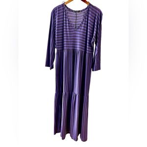 Gudrun Sjoden purple stripe dress NWOT